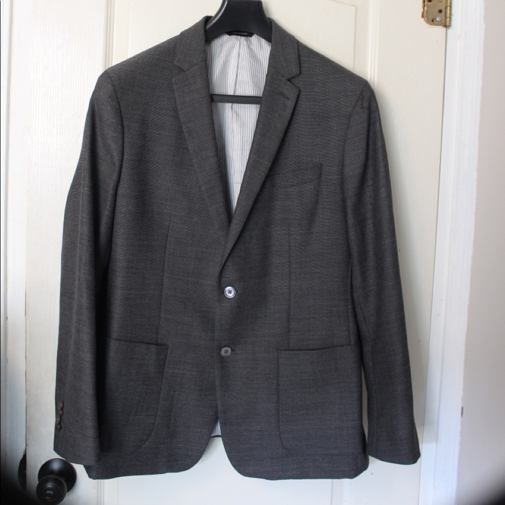 Lightweight Textured Banana Republic blazer in Charcoal